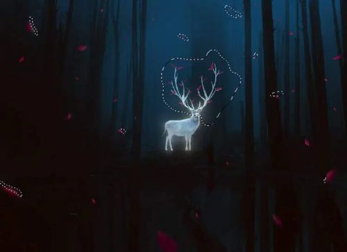 آموزش طراحی گوزن درخشان در فتوشاپ